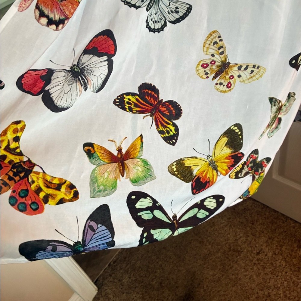 Johnny Was Colorful Butterfly Dress
